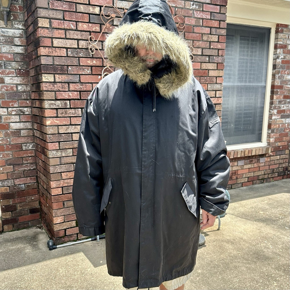 Cybertek Military Gear Black Coat With Detachable Liner & Detachable Lined Hood